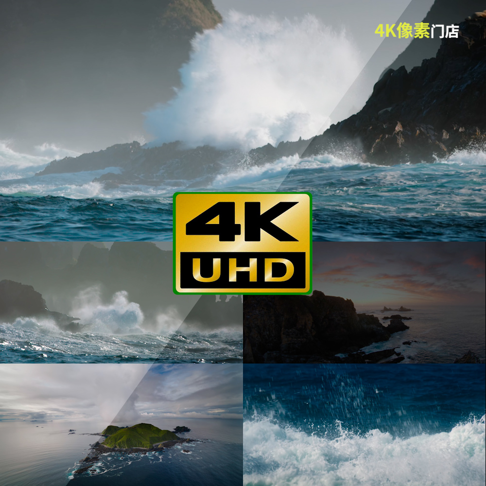 58-4K视频素材-岛屿大海海水度假海滩海岸线夏季鸟瞰度假阳光