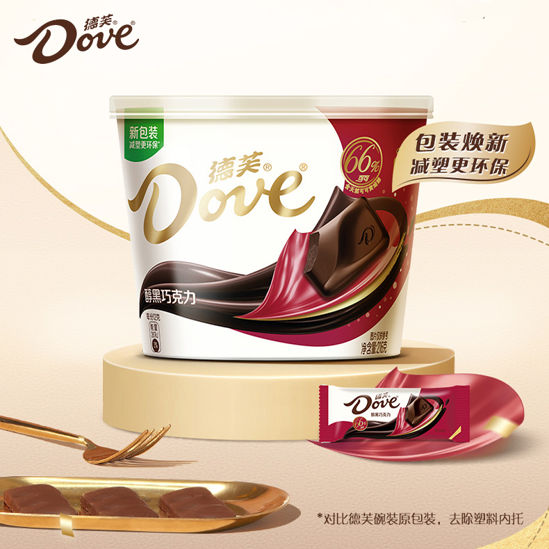 德芙本真醇黑巧克力66%