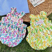 宠物公主裙吊带比熊博美约克夏雪纳瑞小型犬猫衣服夏薄狗狗花苞裙