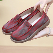 老北京布鞋 女鞋 时尚 休闲帆布鞋 2026春季 软底防滑一脚蹬妈妈鞋 新款