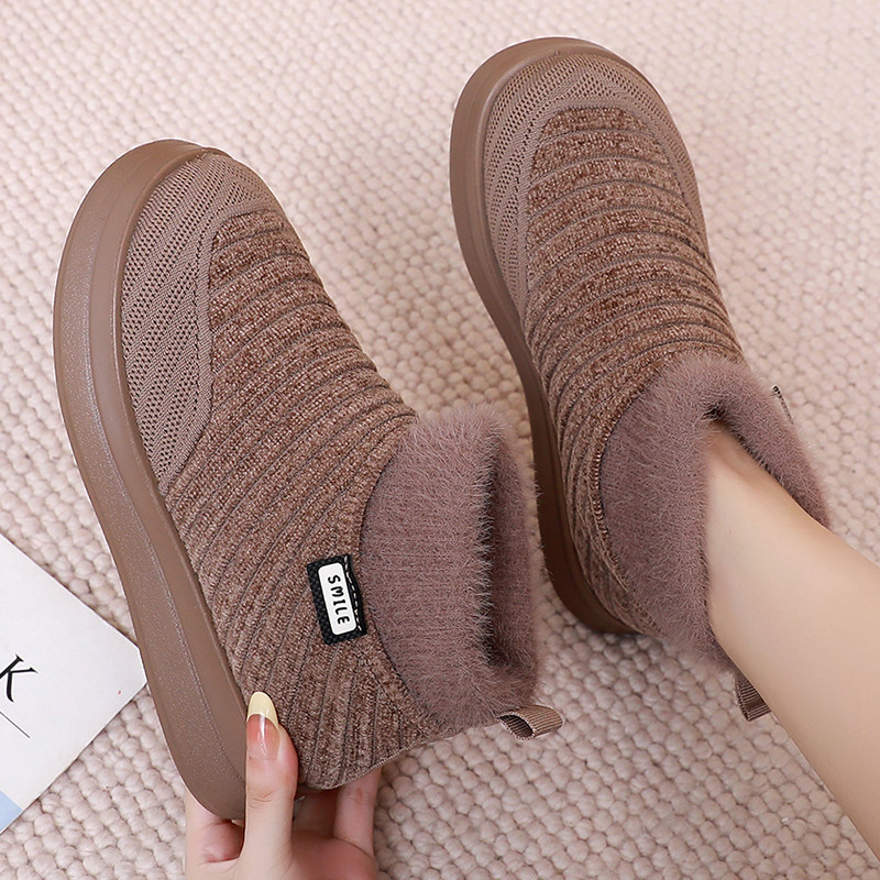 2025冬季老北京棉鞋女新款加绒保暖雪地靴厚底防滑一脚蹬妈妈棉靴,女鞋,时尚雪地靴,淘宝优惠券,粉丝福利购,淘宝优惠卷