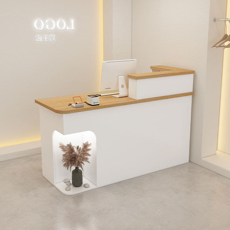 网红潮店服装店小型前台收银柜台女装店圆角吧台桌美容院接待台柜,商业/办公家具,收银台,淘宝优惠券,粉丝福利购,淘宝优惠卷