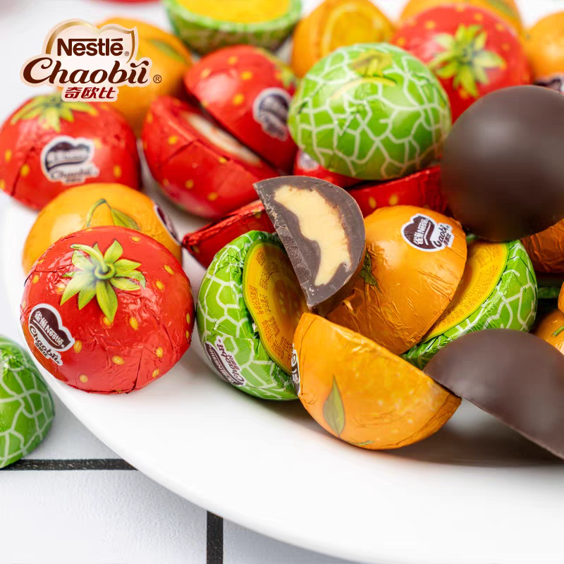 徐福记雀巢巧克力奇欧比散装500g甲壳虫年货零食品喜糖果代可可脂