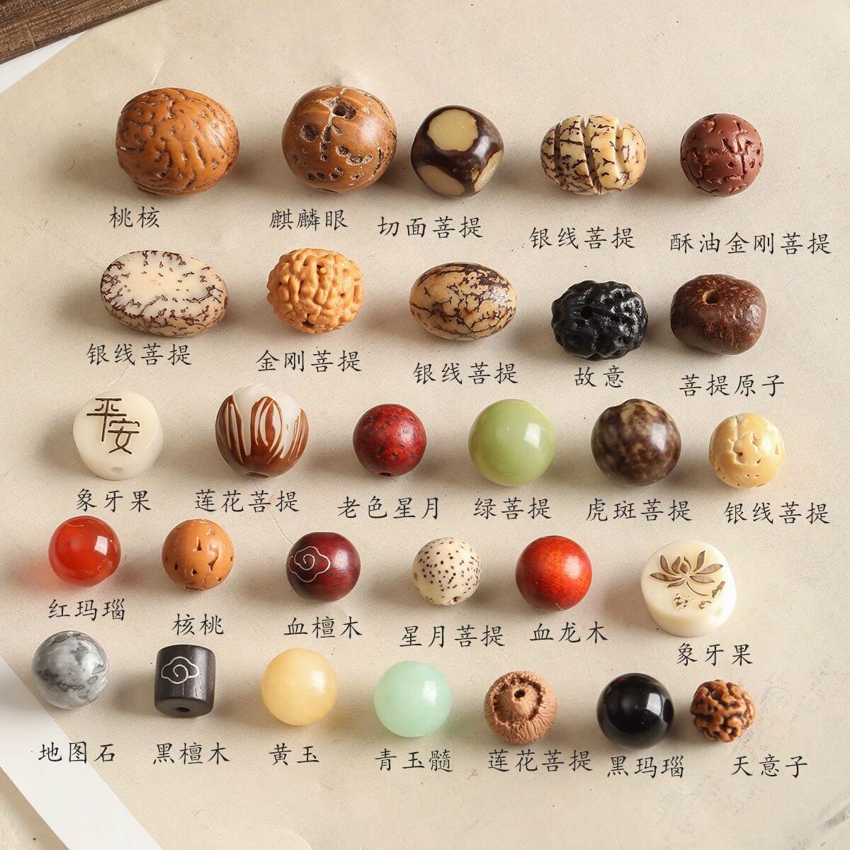 十八仔菩提散籽散珠编织手串手链挂饰手机链串珠diy配件材料配件