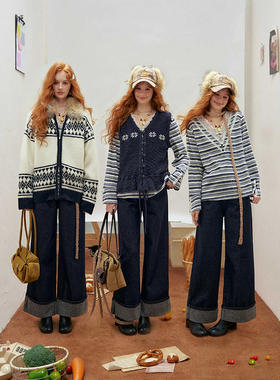 【所有女生的衣橱直播间】IHDXD 提花毛衣/横条长袖/马甲/牛仔裤