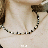 芝麻贝果 sesame bagel waki 天然斑点石黑碧玺手工串珠项链 手链