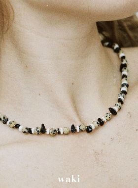 项链waki斑点石手工串珠