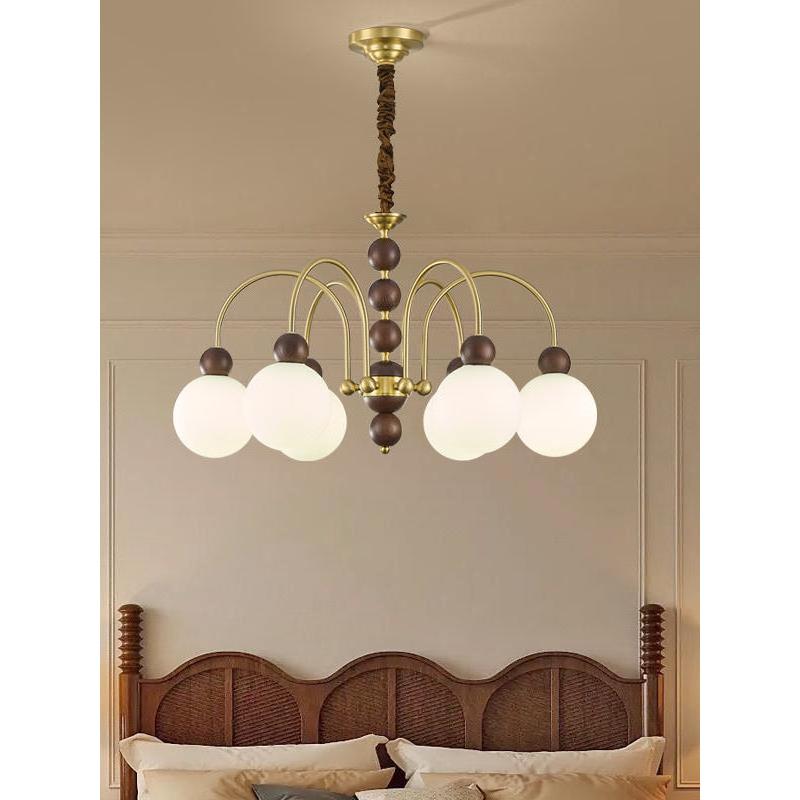 包豪斯魔豆客厅吊灯中古法式现代简约卧室餐厅主灯北欧奶油风灯具