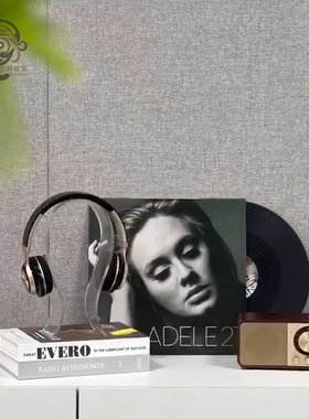 简约样板间书桌摆件装饰唱片