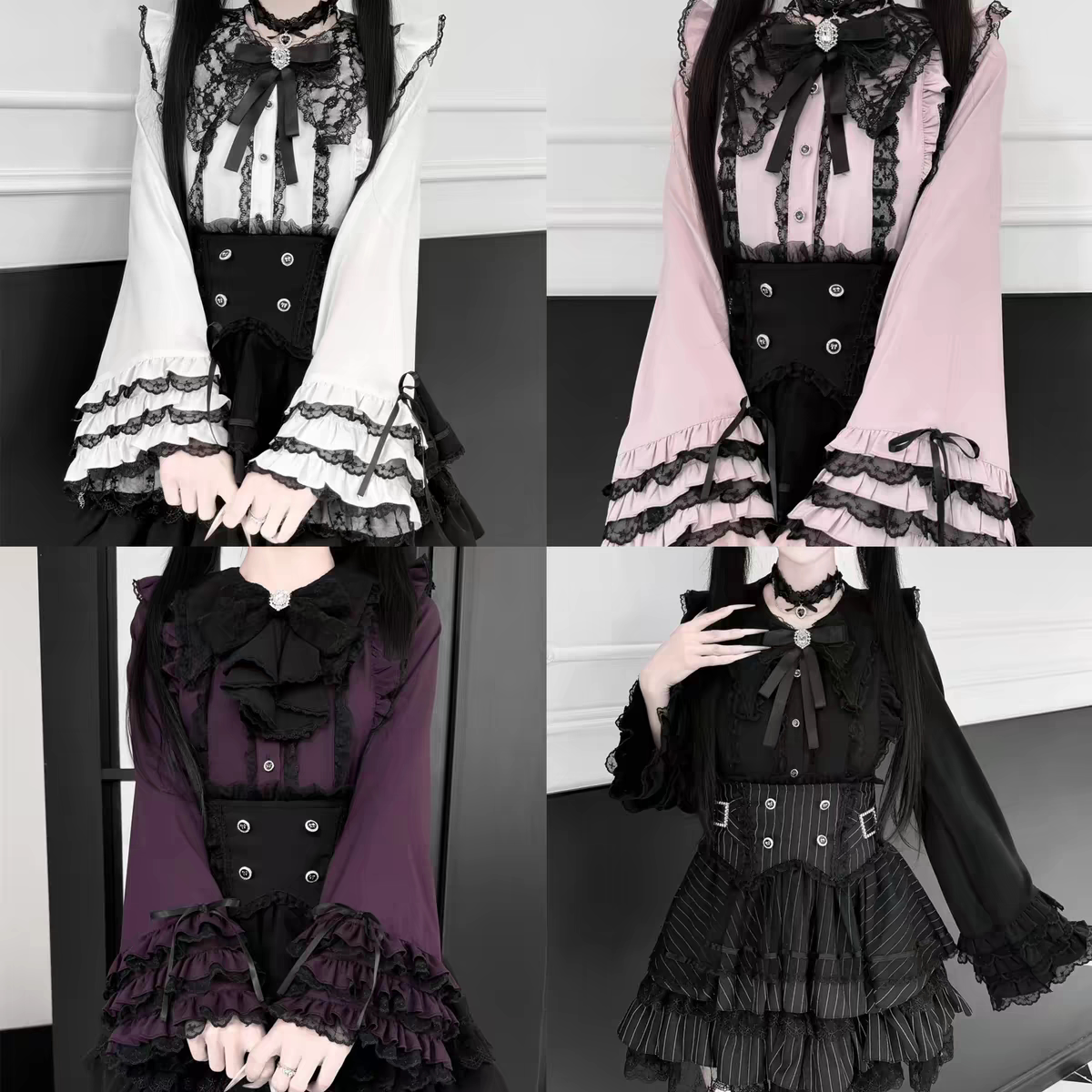 人偶甜茶日系蕾服量产姬袖内搭女