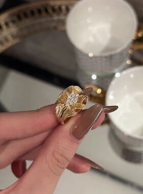 法国coopkoops925银金卷云边绸缎裙边设计碎指女新款高级感时尚