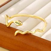 法国coopkoop新款 动物金色灵蛇手镯复古轻奢轻熟风商务手环