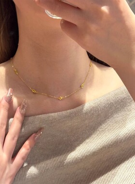 法国coopkoops925银金色鱼鳞小葫芦项链秋冬新中式轻奢碎碎冰