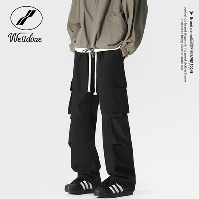 WE11DONE美式宽松工装伞兵裤男