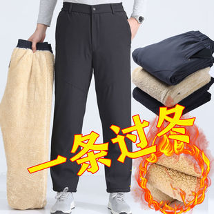 子外穿保暖棉裤 加绒加厚爸爸爷爷老人宽松裤 男 男中老年秋冬季 棉裤