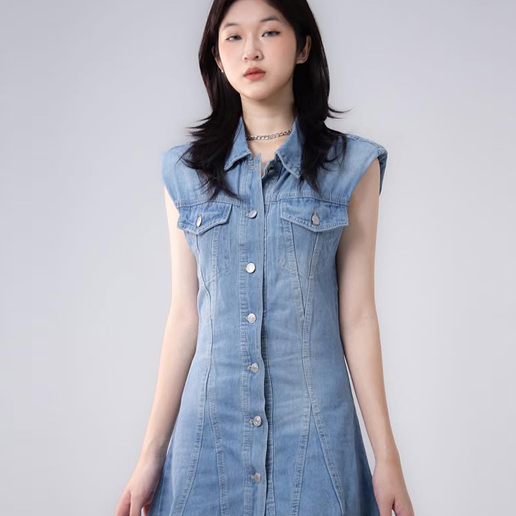 春夏时尚牛仔简约连衣裙