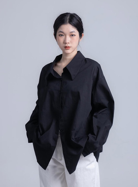 PA33WORD 原创百搭宽松黑色气质通勤简约衬衫