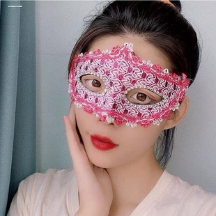 直播不露脸面具儿童女孩化妆舞会蕾丝面罩半脸公主成人全脸高颜值