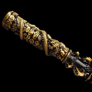 龙泉市刀剑金属一体黑神话如意金箍棒盘龙棍十八般兵器宝剑未开刃