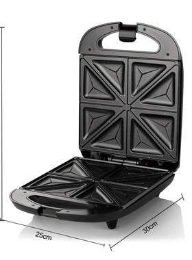 AKANE跨境欧规家用撒点便携双面早餐机华夫饼机三明治机电饼铛