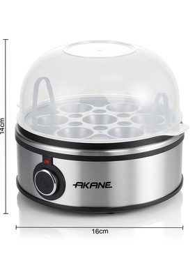AKANE跨境欧规多功能煮蛋器小型家电礼品单层带盖早餐蒸蛋机