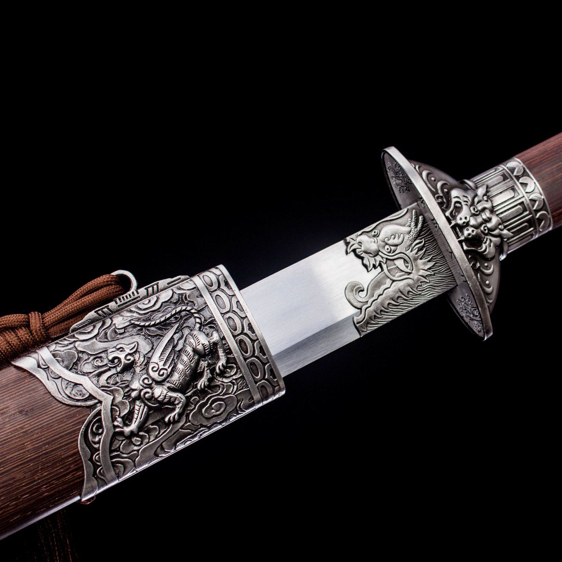 龙泉市刀剑高锰钢手工锻打加长双手牛尾龙虎战刀影视冷兵器未开刃,金属材料及制品,其他金属制品,淘宝优惠券,粉丝福利购,淘宝优惠卷