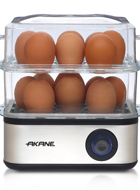 AKANE跨境欧规煮蛋器全自动家用多功能双层煮蛋蒸溏心蛋神器