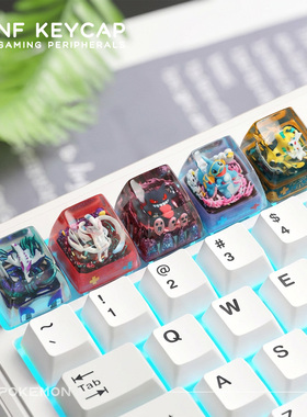 耿鬼键帽 宝可梦键帽创意滴胶键帽esc机械键盘树脂键帽