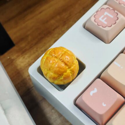 菠萝包立体个性键帽创意美食键帽机械键盘通用