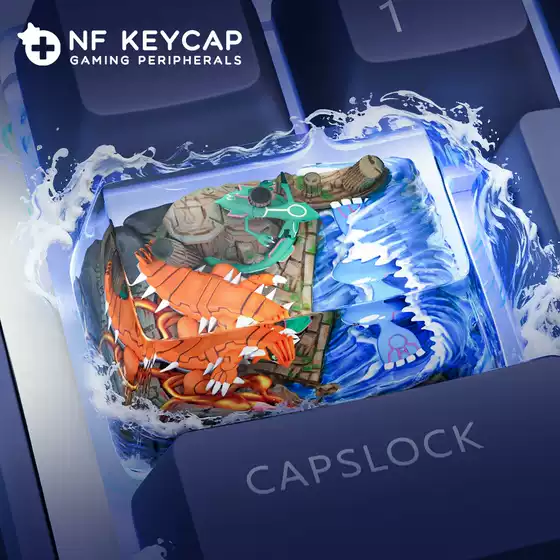 Fengyuan Three Gods Keycaps Pokémon Keycaps Creative Epoxy Keycaps Esc Mechanical Keyboard Resin Keycaps
