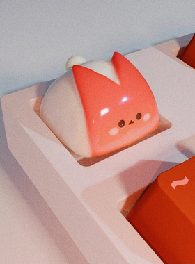 小兔子苹果键帽 可拆卸树脂键帽机械键盘个性立体按键帽3d立体