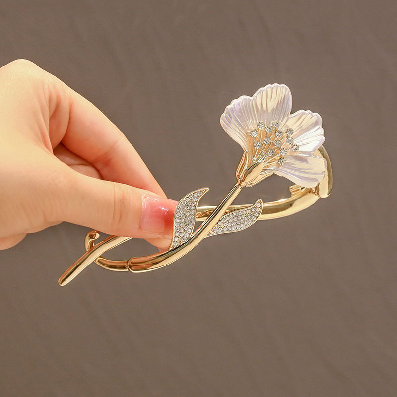 奥特莱斯韩国时尚银杏叶扭扭夹后脑勺盘头发夹网红气质青蛙夹横夹