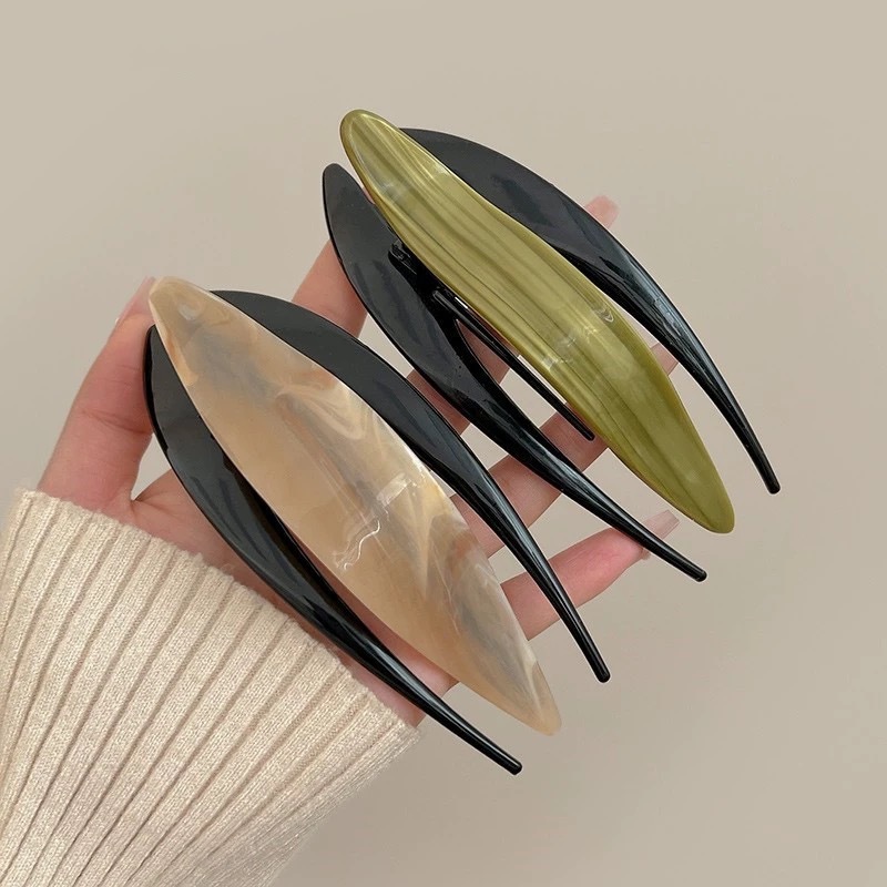 奥特莱斯2025新款复古醋酸抓夹国风时尚一字燕尾夹子盘发抓夹