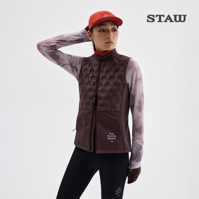 STAW世拓&ldquo;致热&rdquo;95拒水鹅绒跑步马甲保暖运动750蓬羽绒服外套男