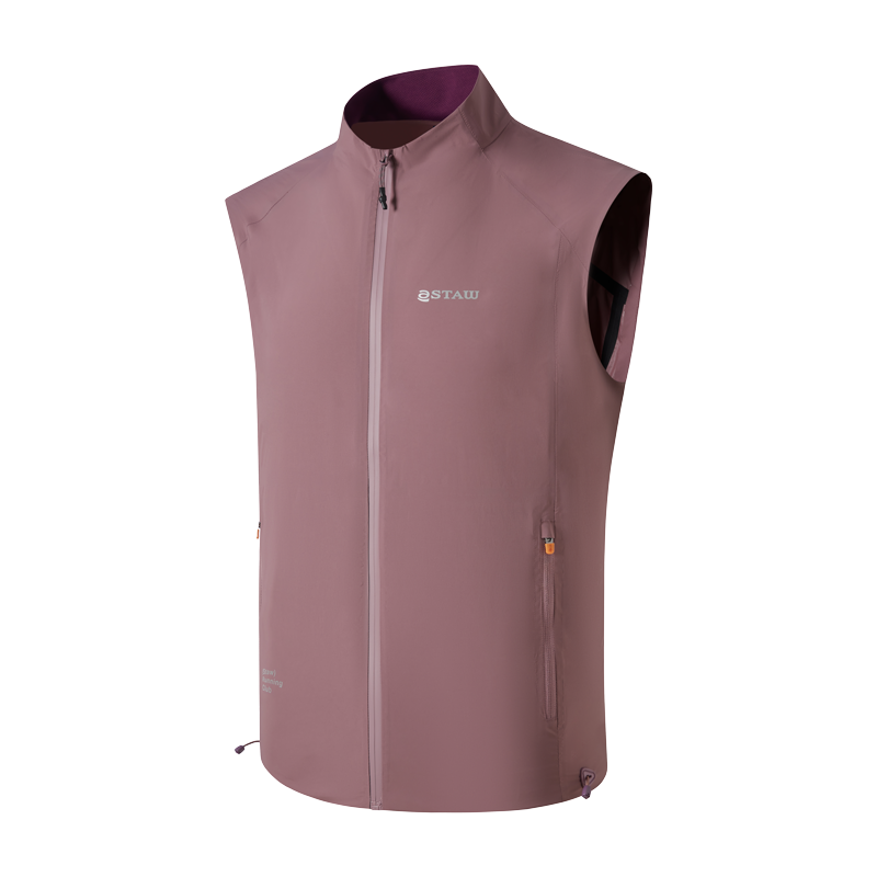 STAW Run平衡款立领防风压胶马甲透气透湿防泼水训练跑步外套男款