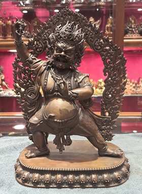 金刚手菩萨/恰那多杰/二臂金刚手/金刚手/多杰/30cm紫铜佛像摆件