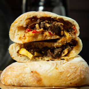 杏柠果新酸笋牛肉恰巴塔手作面包欧包营养早餐下午茶网红（辣口）