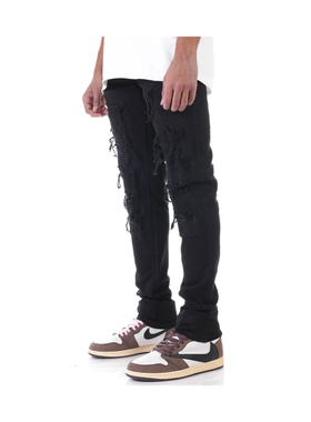 KDNK美式修身破洞百搭款纯棉微弹休闲裤-KNB3145