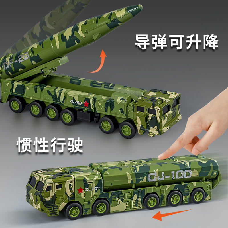 东风41号模型儿童仿真导弹车军事玩具合金多功能手办成品小型