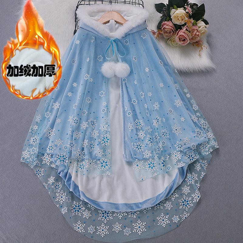 秋冬加绒斗篷爱莎春秋新款披风