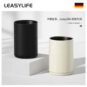 意式 客厅厨房卫生间高颜值黑色酒店纸篓 极简风垃圾桶家用2026新款