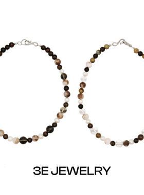 大地之脉·时光之息串珠项链天然水晶淡水珍珠天然石银配件