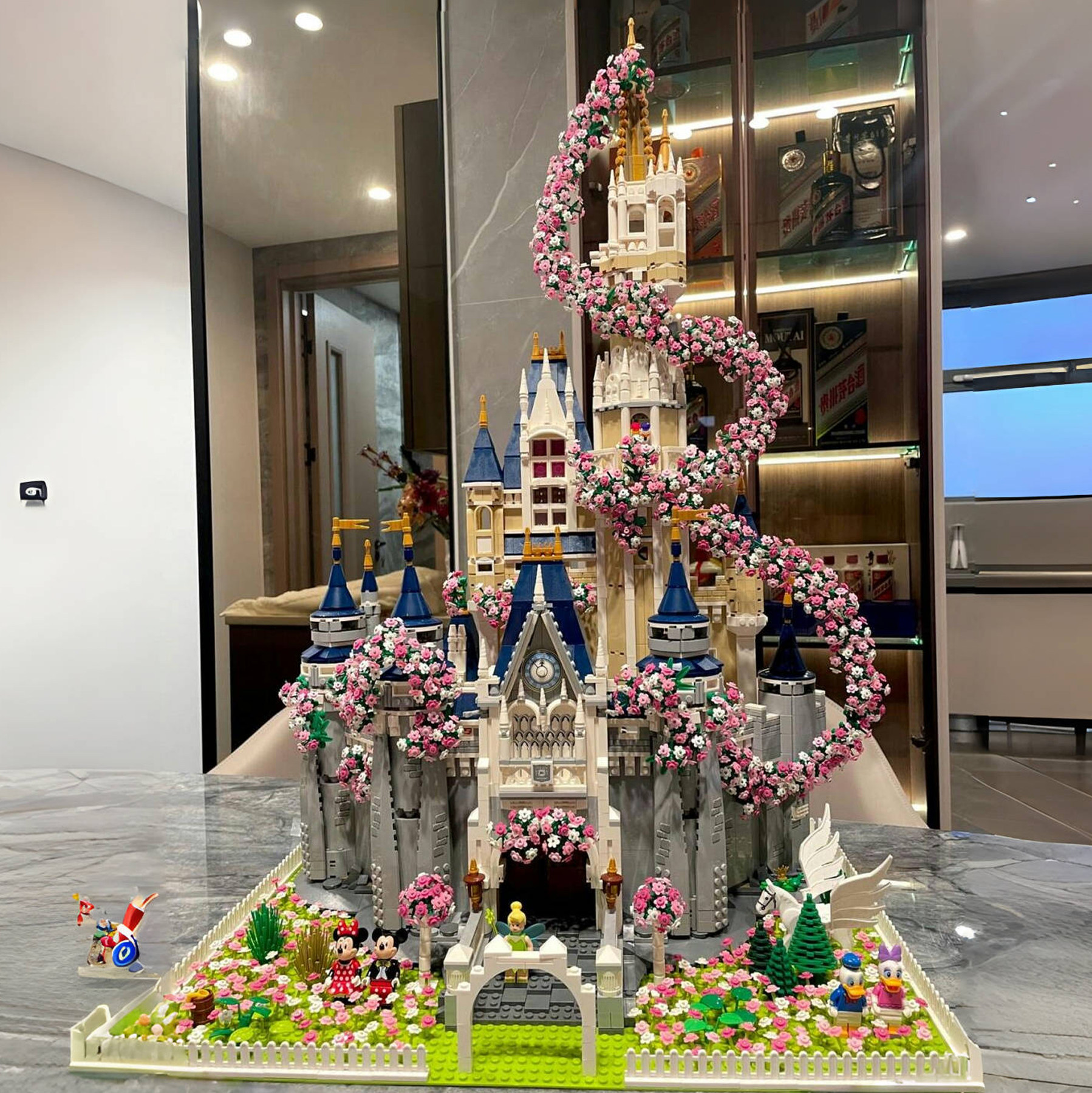 樱花迪士尼城堡3D立体高难度巨大型成人积木玩具摆件女生节日礼物