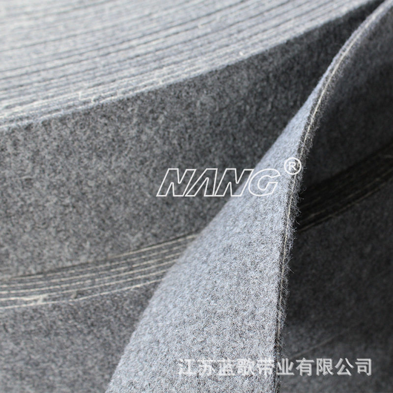 蓝歌商标机白毛毡带防滑包辊带喷水织机白毛毡灰色型片梭机灰毛毡