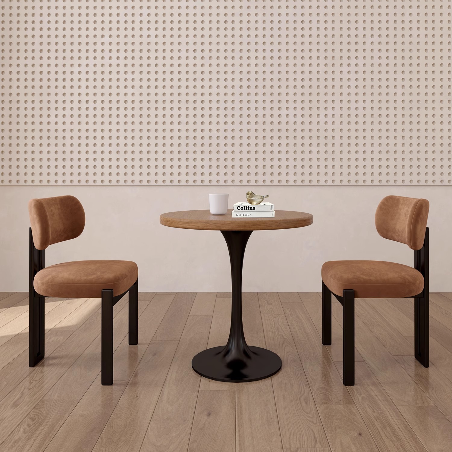 现代简约餐饮店实木桌椅主题餐厅商用椅奶茶店冷饮店专用网红桌椅