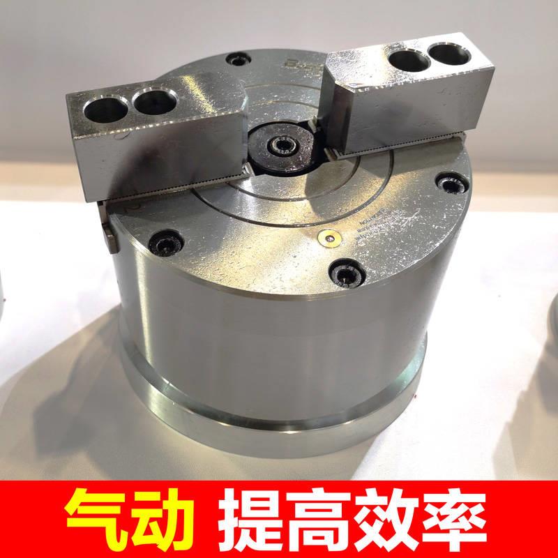 气动卡盘二爪回转器全套快速二抓旋转前置式中空中实车夹具