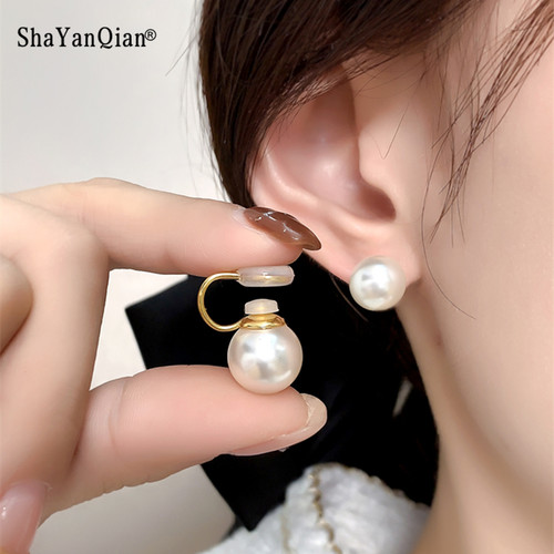 珍珠耳夹假耳钉小众简约