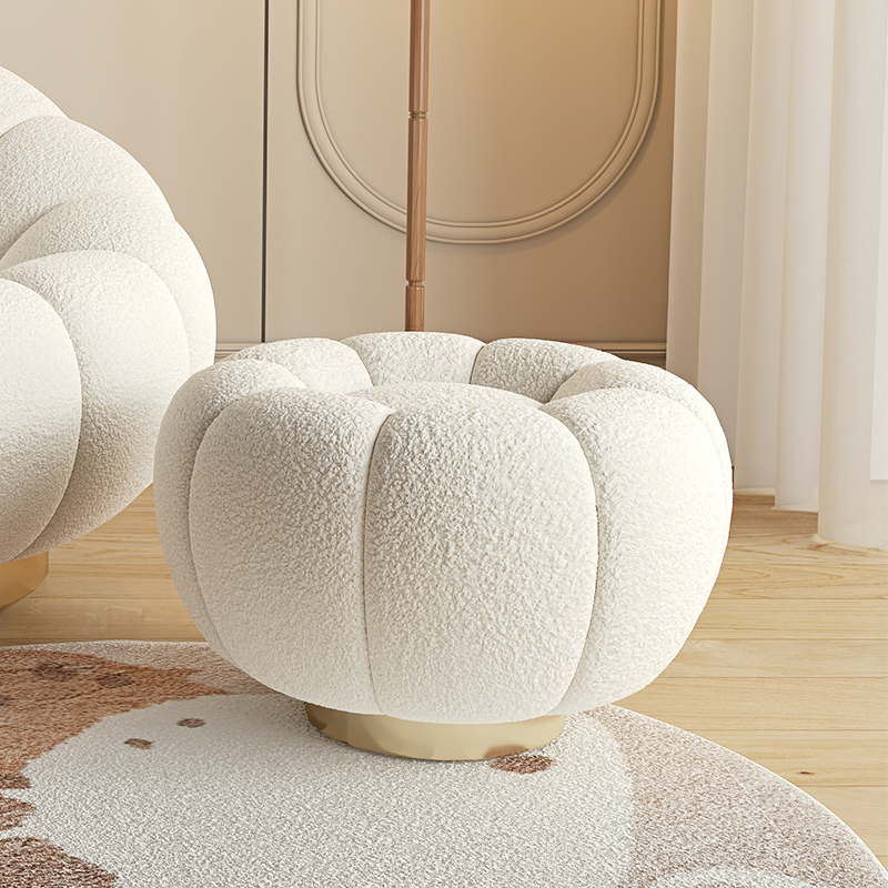 羊羔绒南瓜造型沙发脚凳沙发矮凳