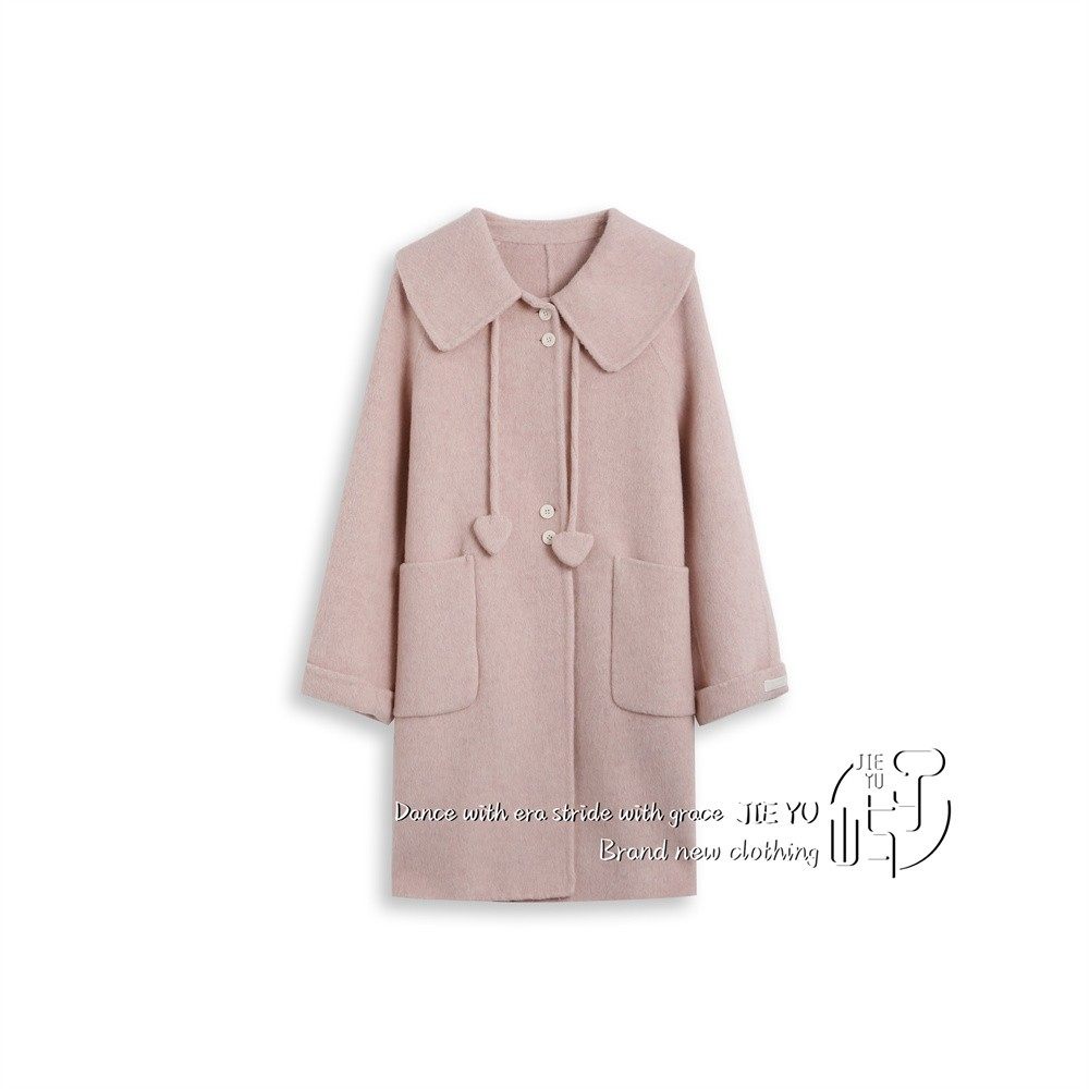 孑屿JIEYU 高级感娃娃领温柔风大衣女毛呢外套