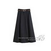 孑屿JIEYU 简约高腰显瘦裙 半身裙A字中长款